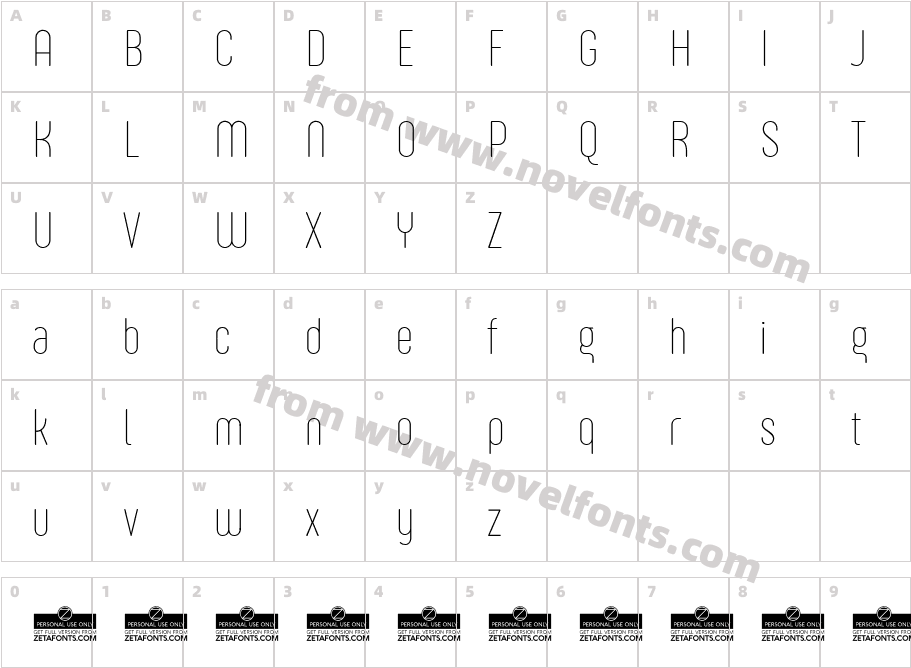 Sugo Pro Display Trial ThinCharacter Map