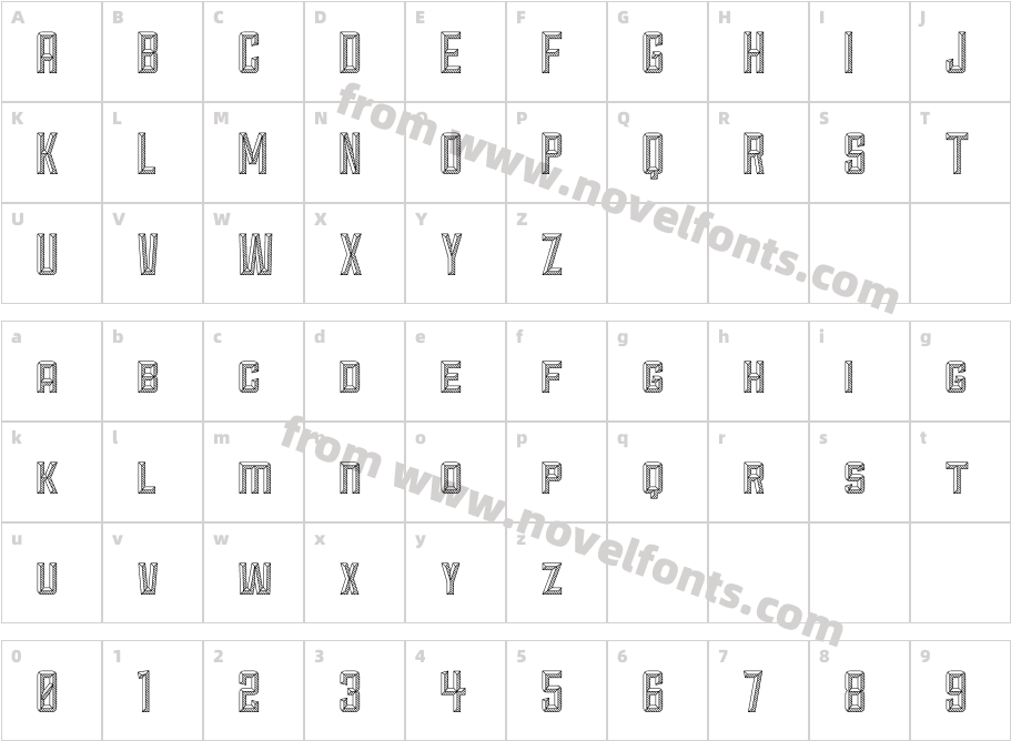 Sullivan RegularCharacter Map