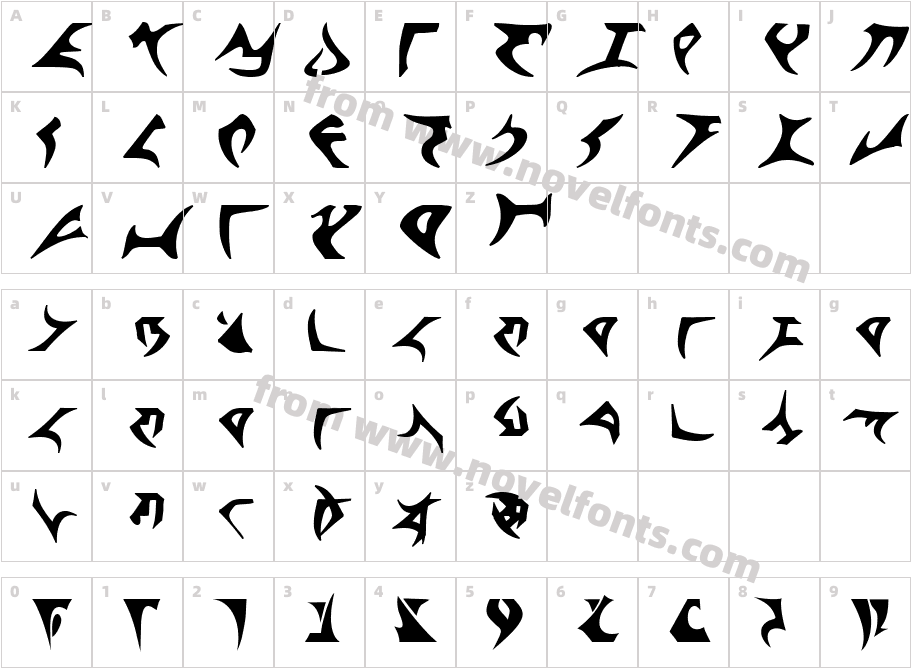 KlingonTNGCharacter Map