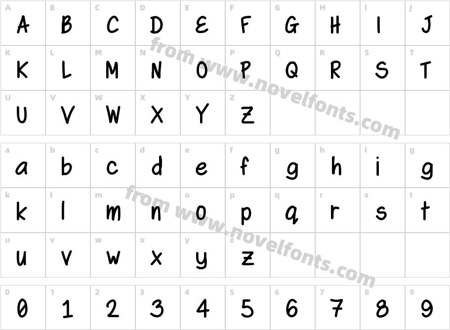 Swagger BoldCharacter Map