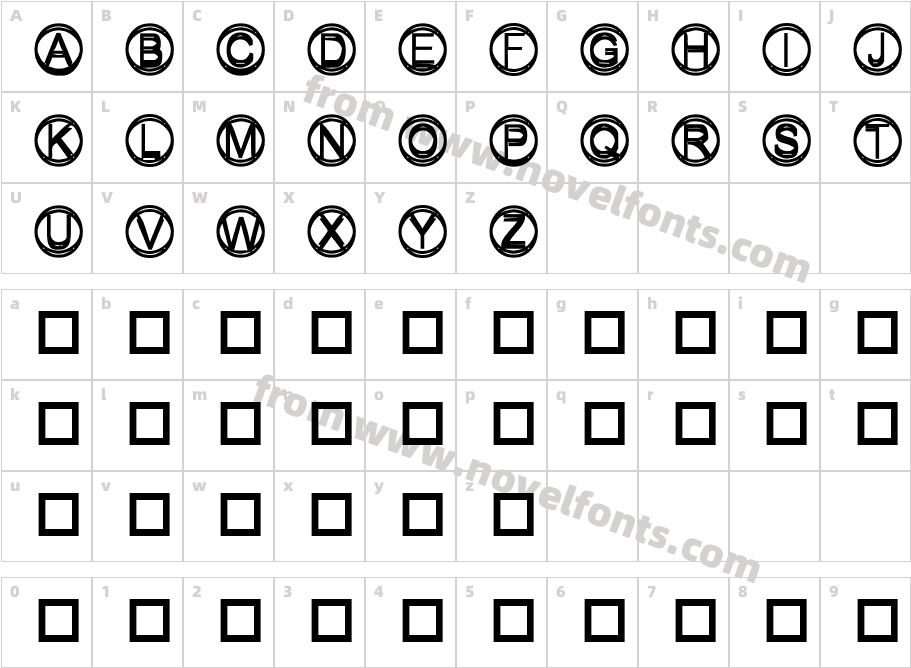 KnappCharacter Map