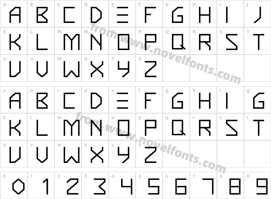 KnarfArtFont-BoldCharacter Map