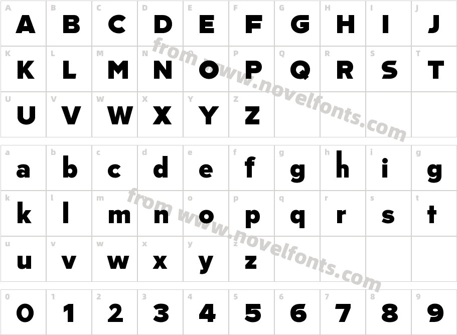 TCF CinemascopeCharacter Map