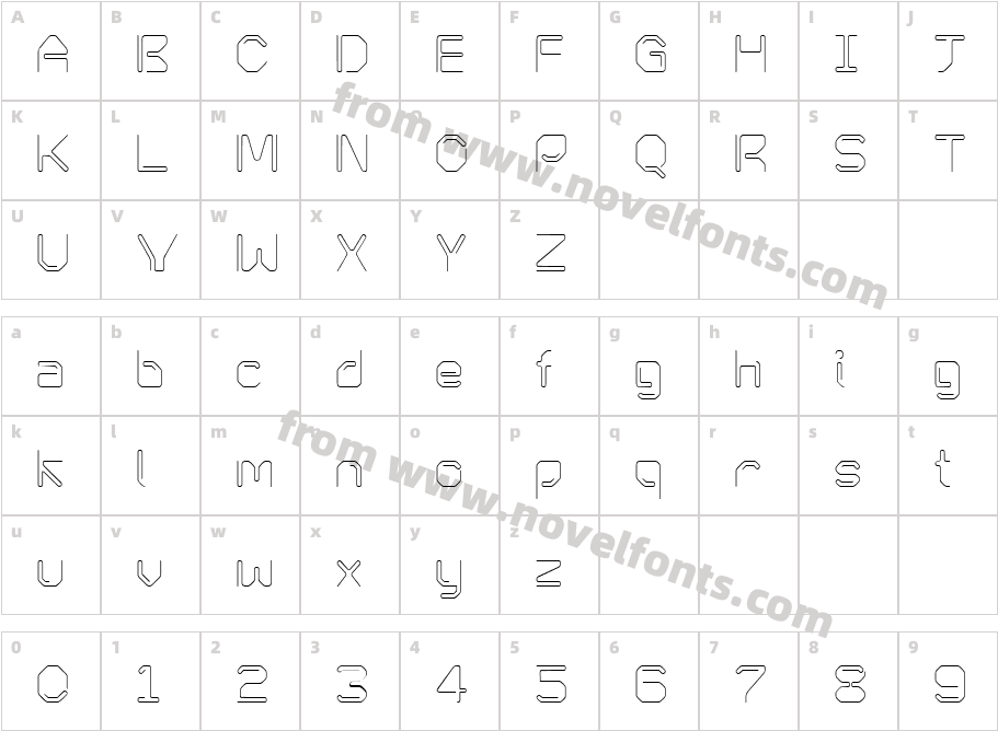 Kneeon LightCharacter Map