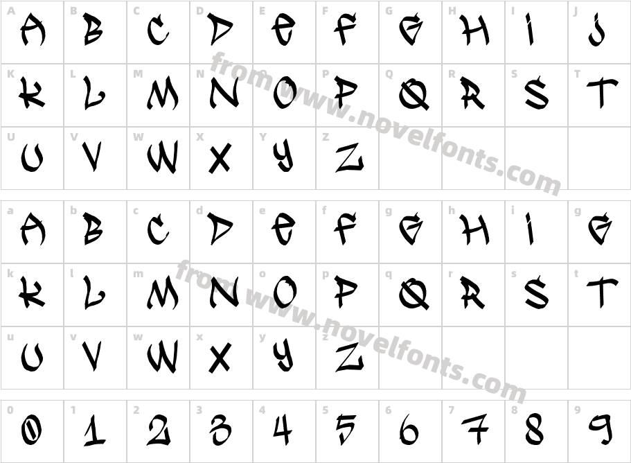 TMS OneCharacter Map