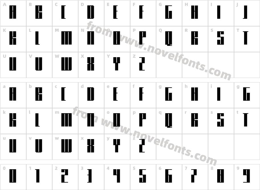 Knifer 500 RegularCharacter Map