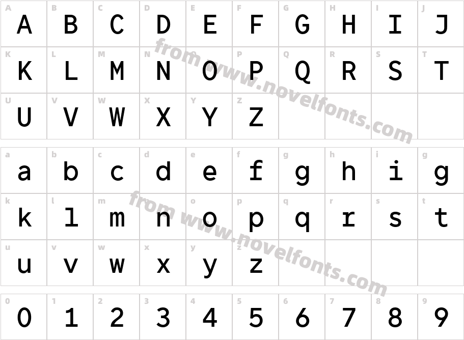 TT Norms Pro Mono Trl VariableCharacter Map