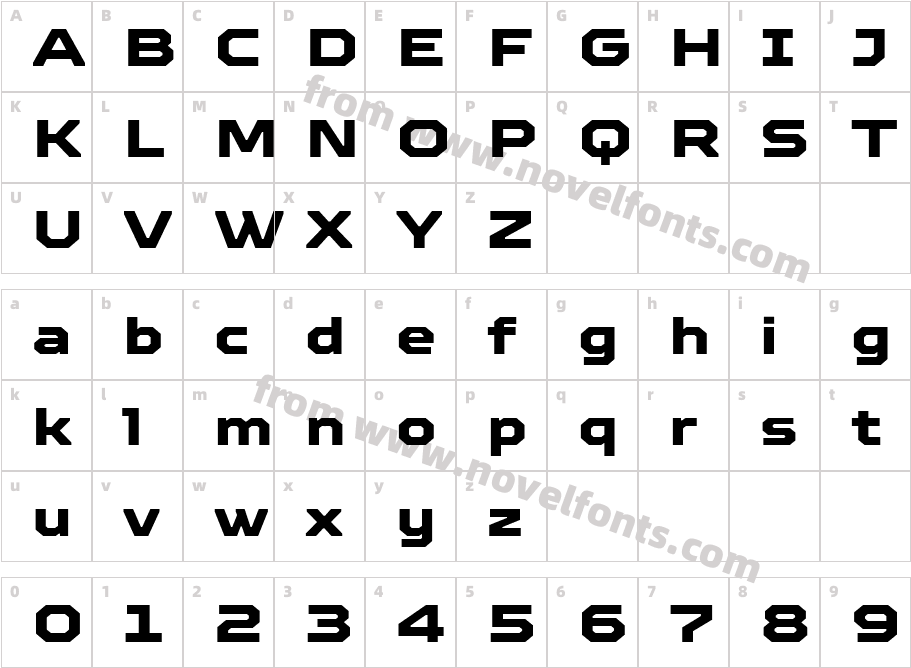 TT Octosquares Trl Exp X BdCharacter Map