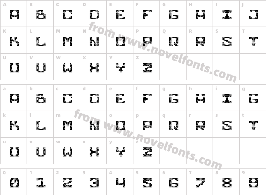 Knight Tiles Display - Rounded TilesCharacter Map