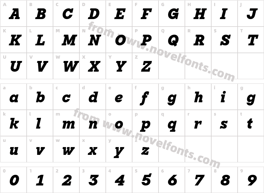 TT Rationalist Trl Black ItalicCharacter Map