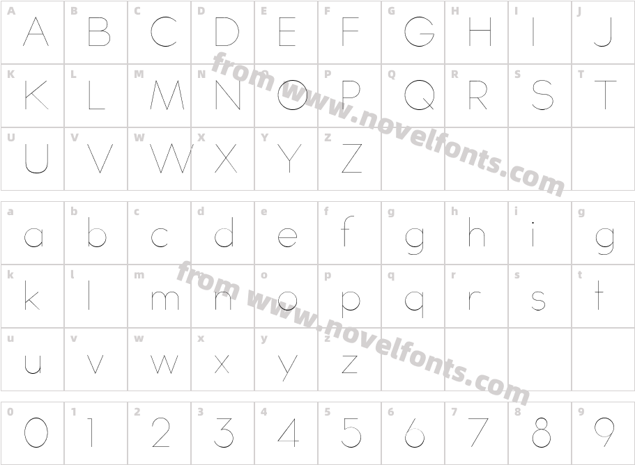 TYPOGRAPH PRO Ultra LightCharacter Map