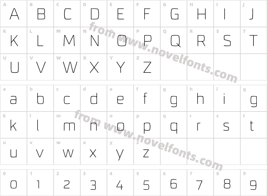 Taca Pro Extra LightCharacter Map