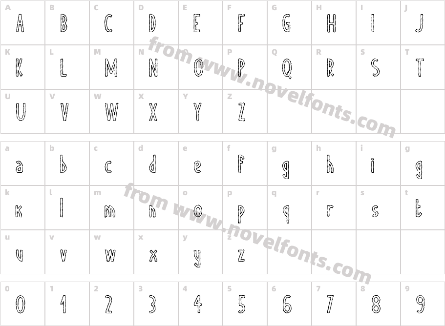 Tall Ball outline grungyCharacter Map