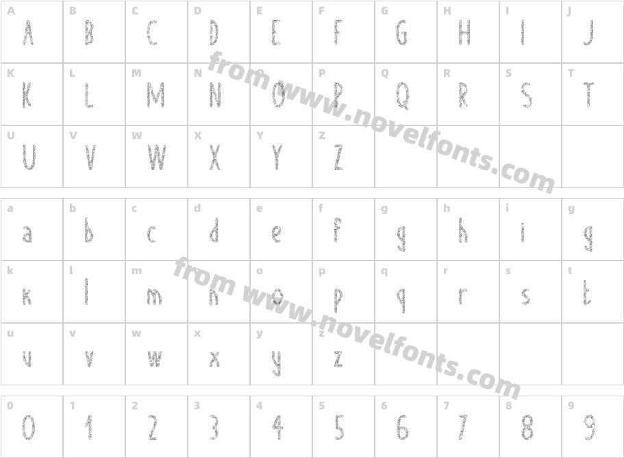 Tall Ball patternCharacter Map