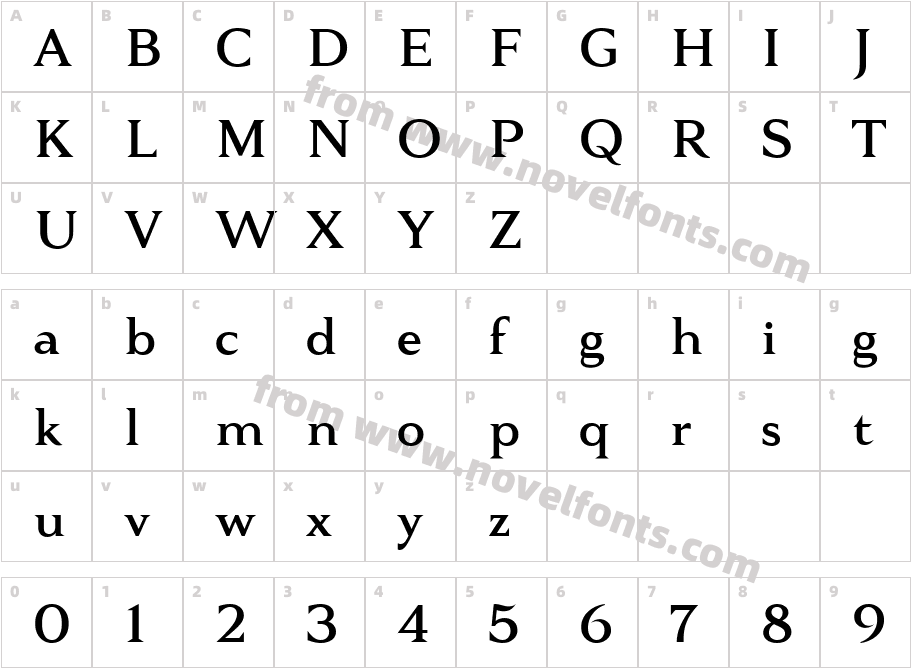 Tautz Regular 3Character Map