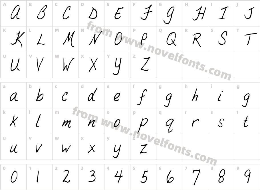 Teb RegularCharacter Map
