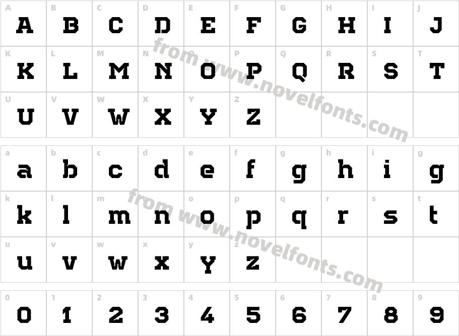 Teco Serif BoldCharacter Map