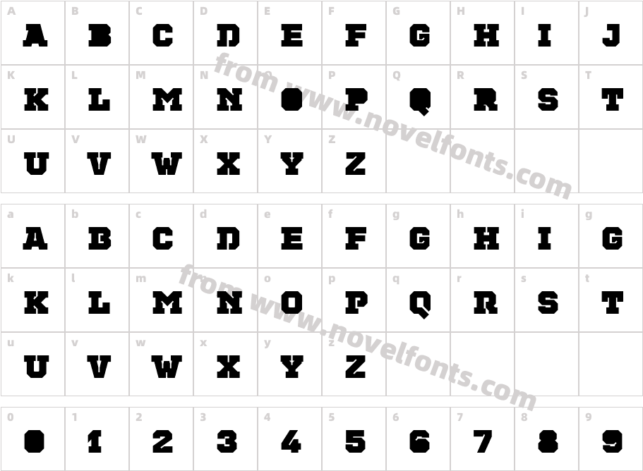 Teco Serif UltraCharacter Map