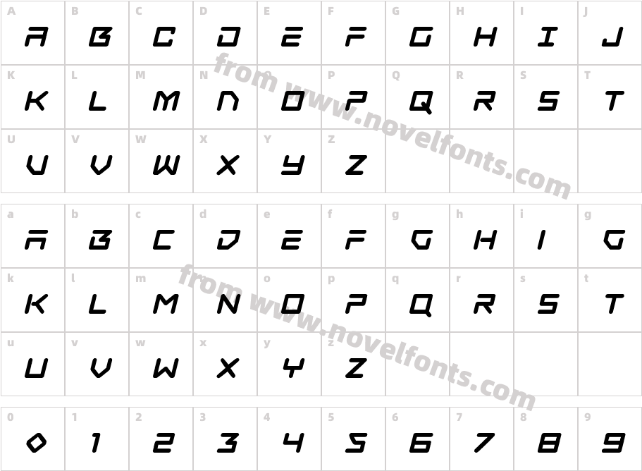 Tempest Apache Bold ItalicCharacter Map