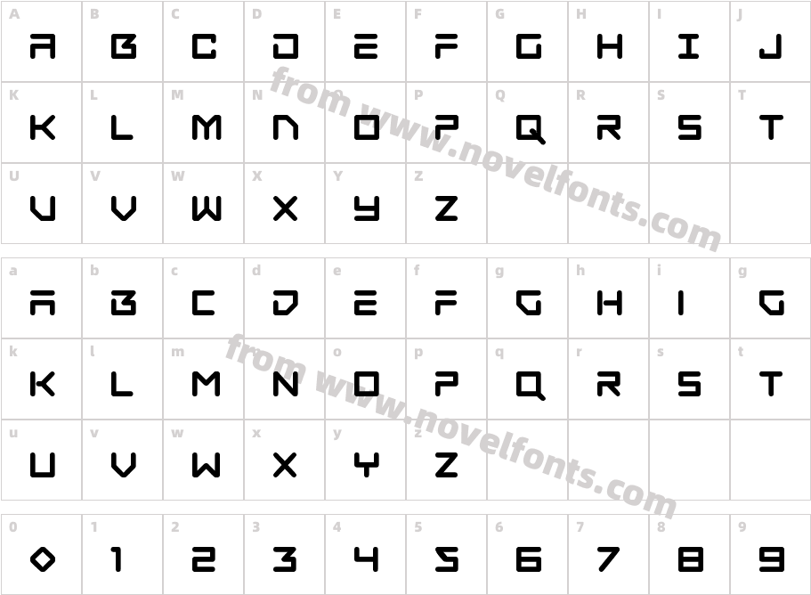 Tempest Apache BoldCharacter Map