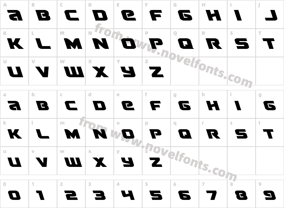 Terran LeftalicCharacter Map