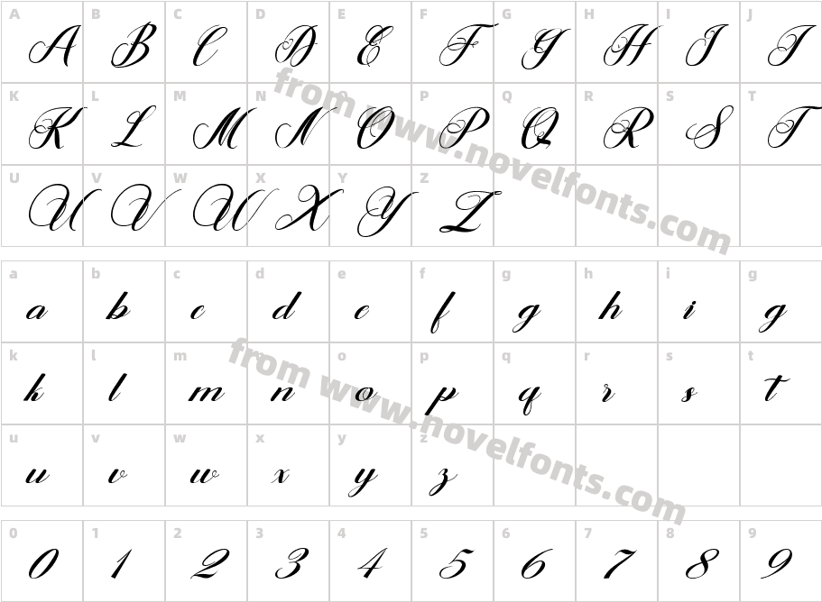Thasyalina ScriptCharacter Map