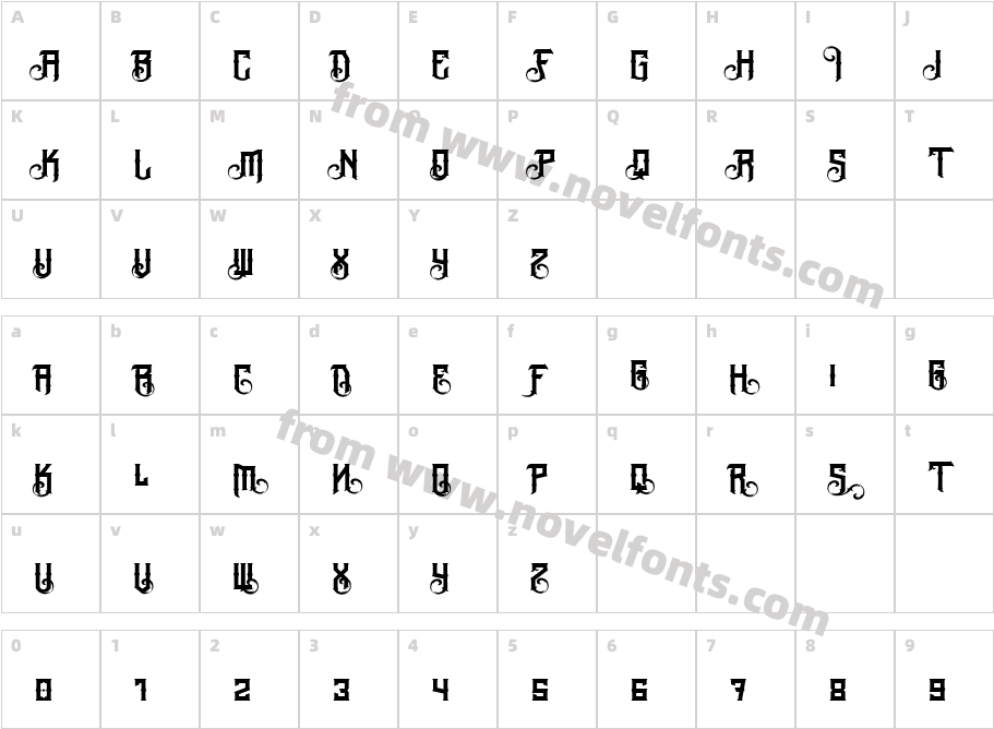The Black Veil Alt 3Character Map