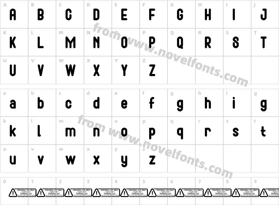 The Chieldren PERSONAL USE ONLYCharacter Map