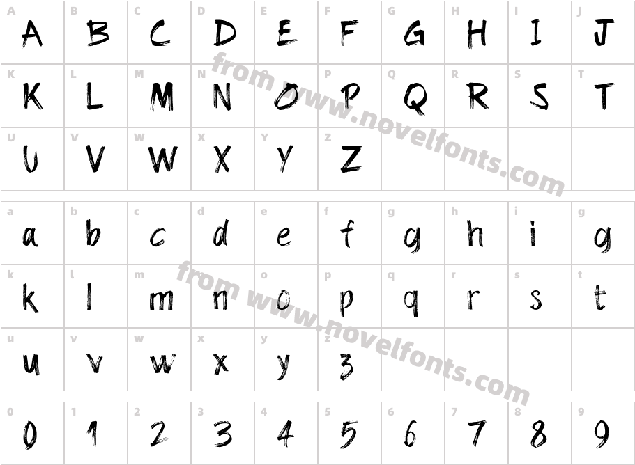 The Dolbak BrushCharacter Map