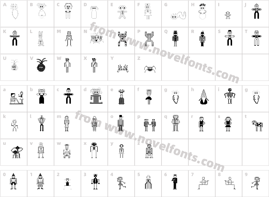 Ko & Leippie RegularCharacter Map