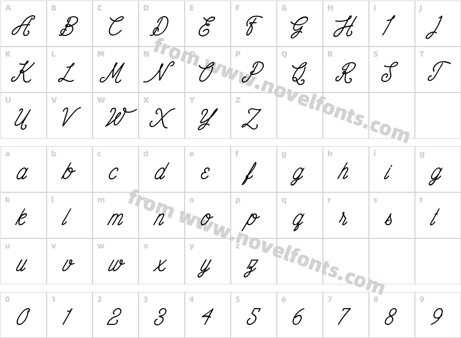 The Wahhabi Script Bold CondCharacter Map