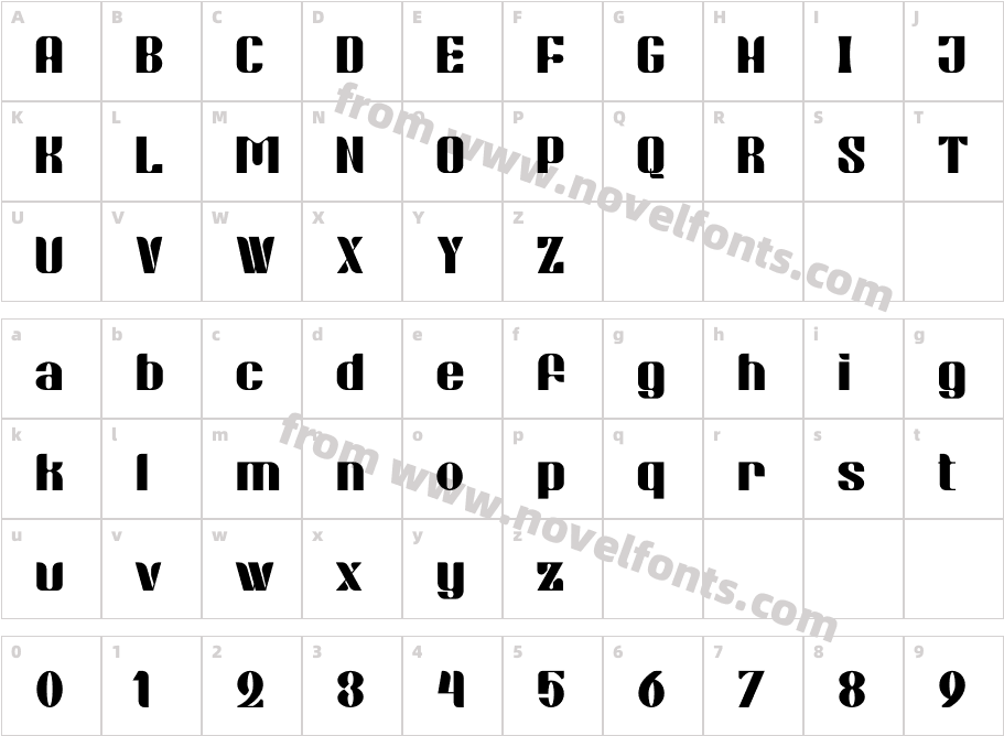Think BoldCharacter Map