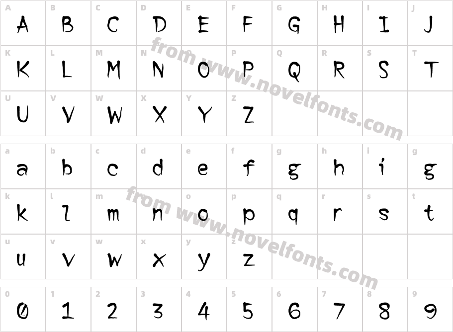Tiap Liap 4F BoldCharacter Map
