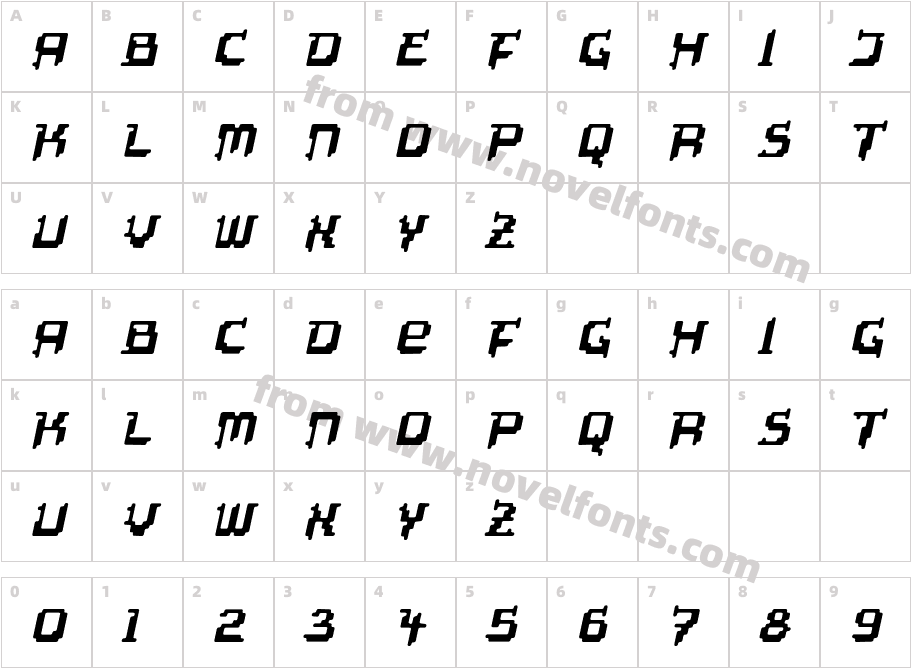Tipi Slanted ElectricCharacter Map