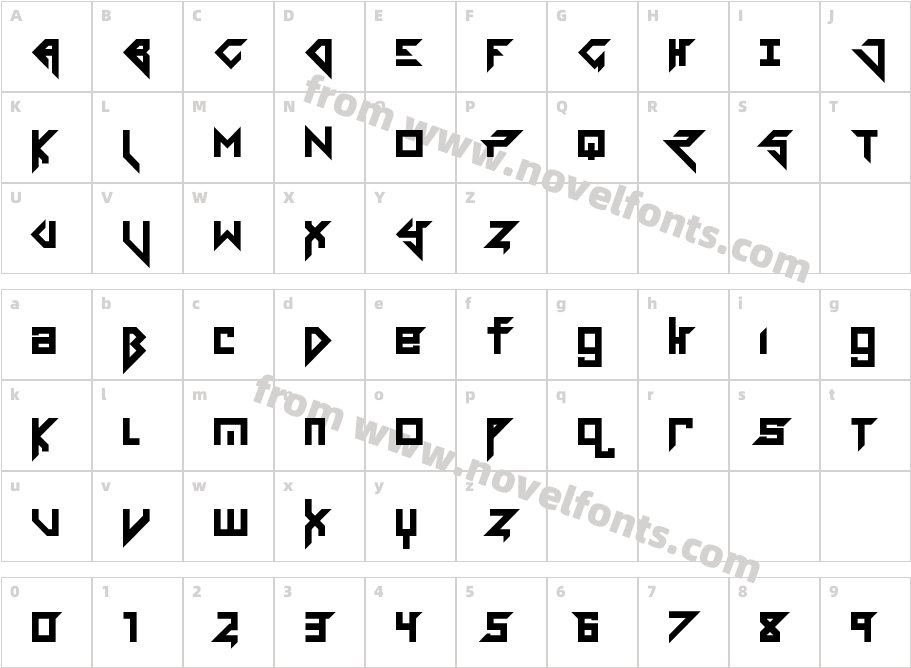 Tolerant Sans Serif ( Tolerant 2) RegularCharacter Map