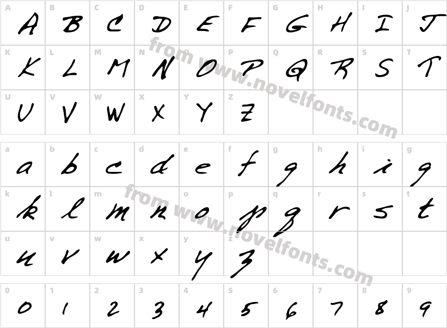 Tomas RegularCharacter Map