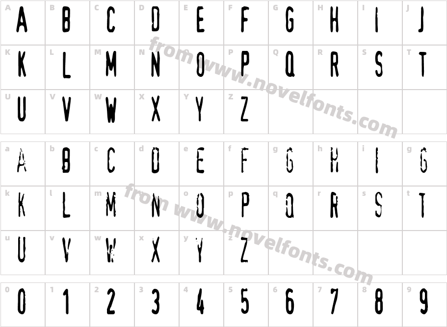 Top Secret Condensed RegularSWFTECharacter Map