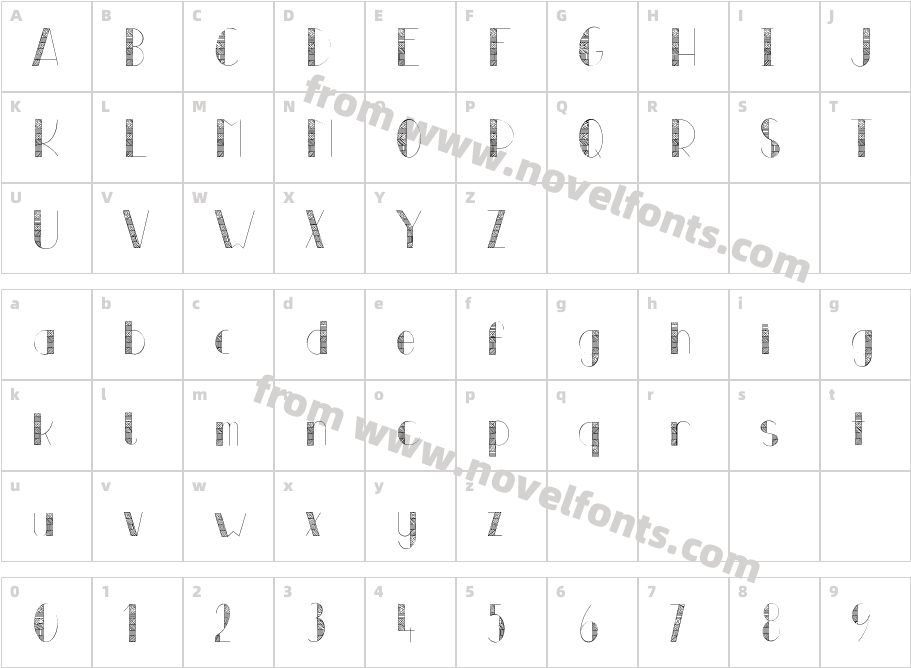 Toraja RegularCharacter Map