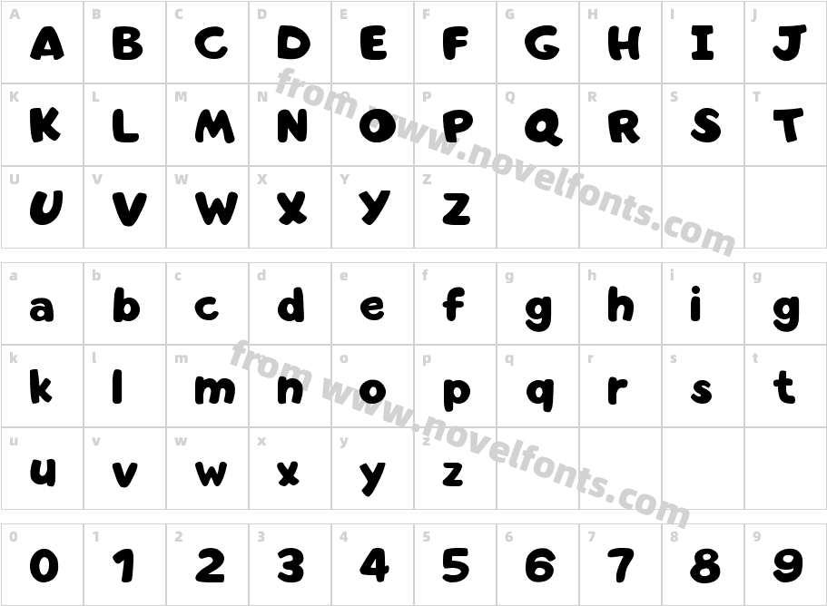 Toys R Us Font SolidCharacter Map