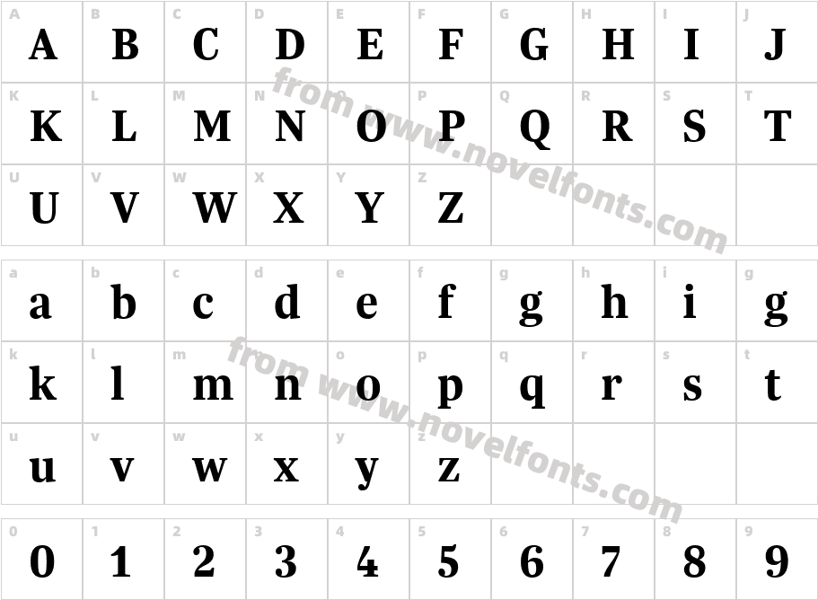 Trola BoldCharacter Map