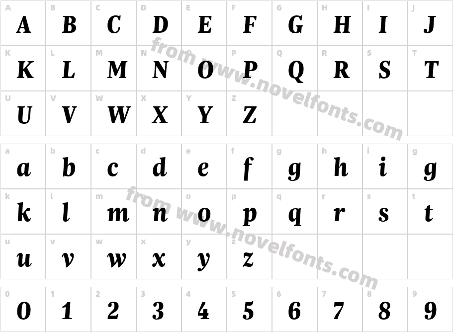 Trola Heavy ItalicCharacter Map