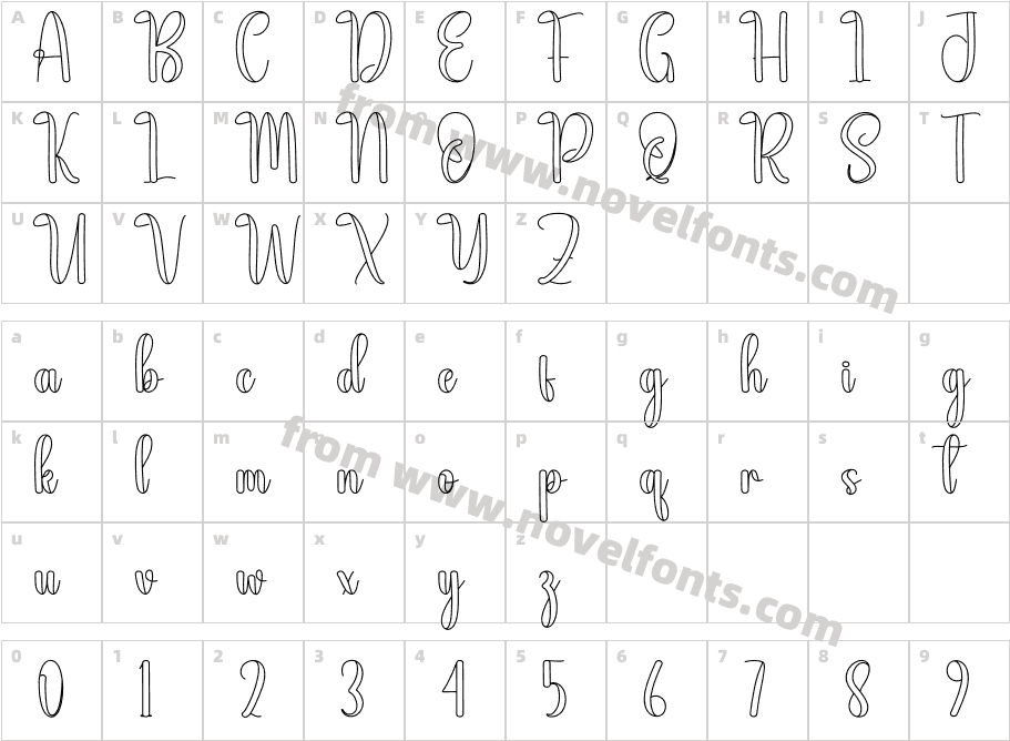 Trumpet RegularCharacter Map