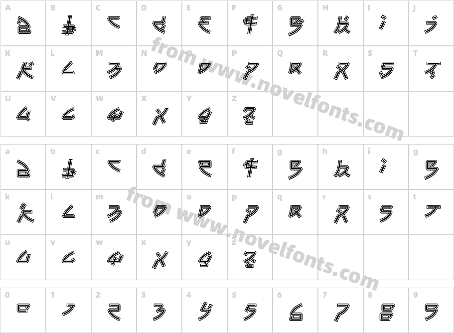 Tsunami InlineCharacter Map