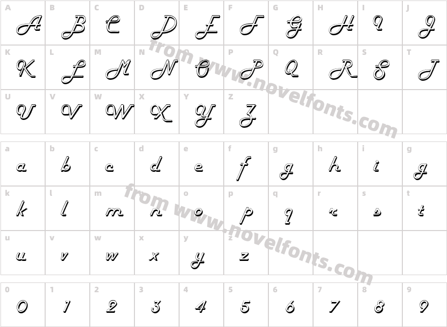Tubula ScriptSSKCharacter Map