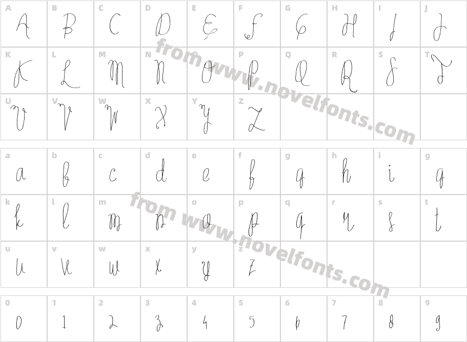 Tycho HairlineCharacter Map
