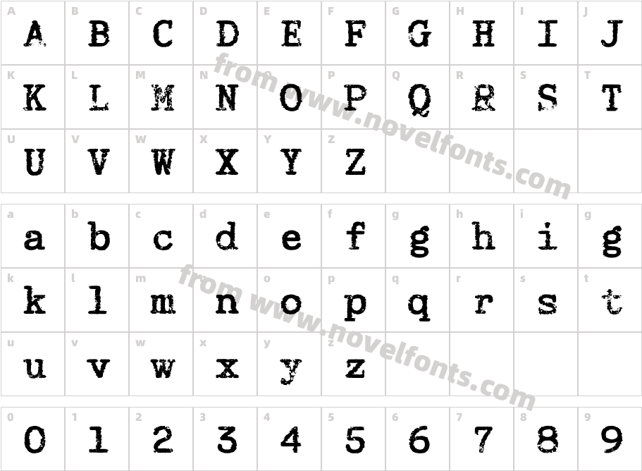 Typedeer Mono DemoCharacter Map