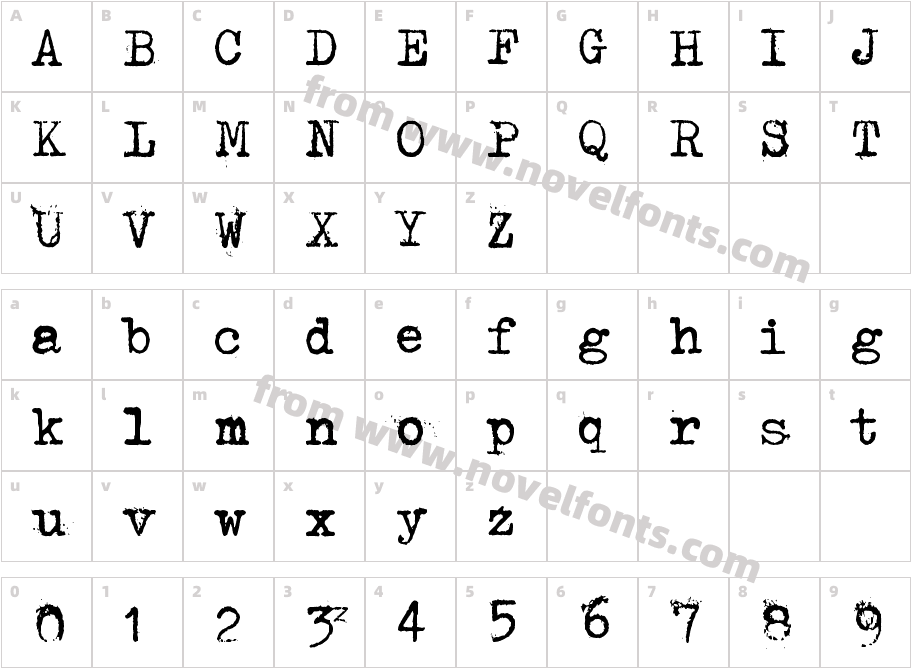 Typegrapher OneCharacter Map