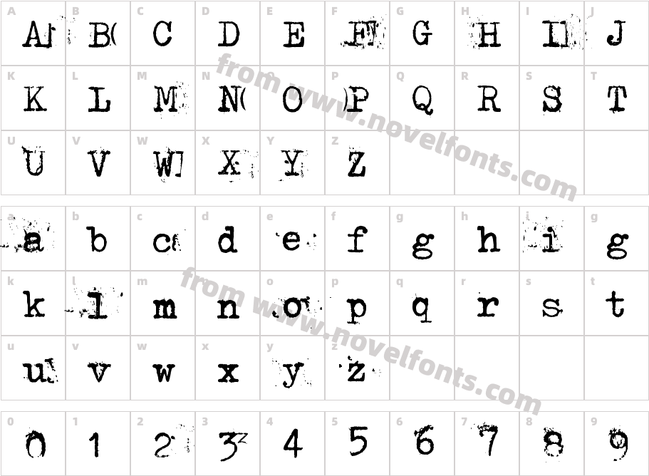 Typegrapher SevenCharacter Map