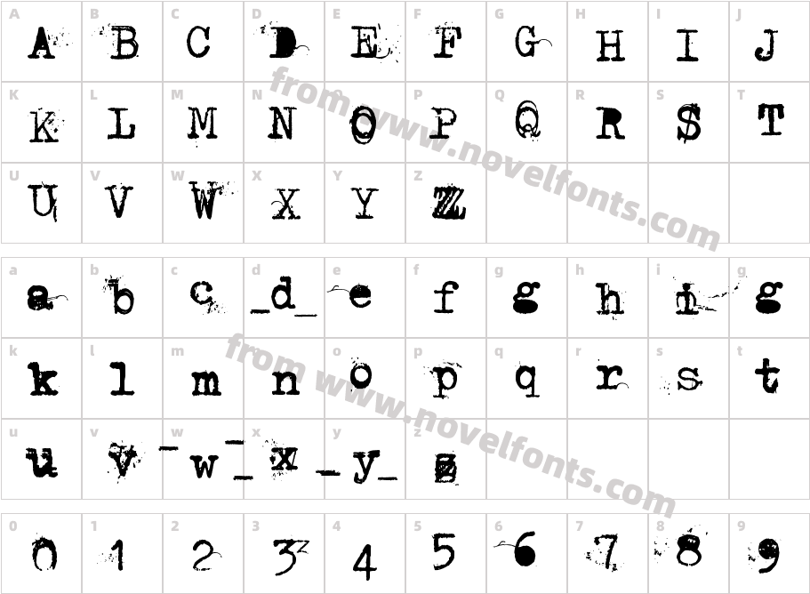 Typegrapher ThreeCharacter Map
