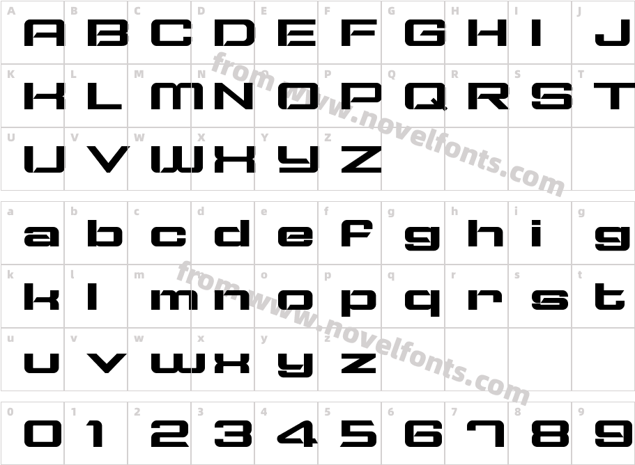 Typo Speed Wide Demo BoldCharacter Map